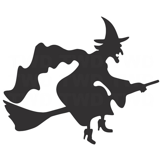 Flying Witch Halloween Wall Decal - additional product image