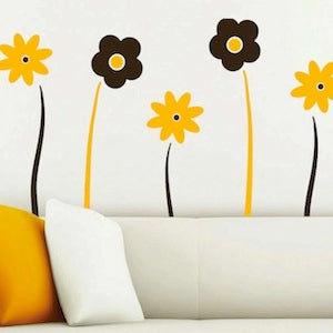 Flower and Stem Wall Decal Set - view 2