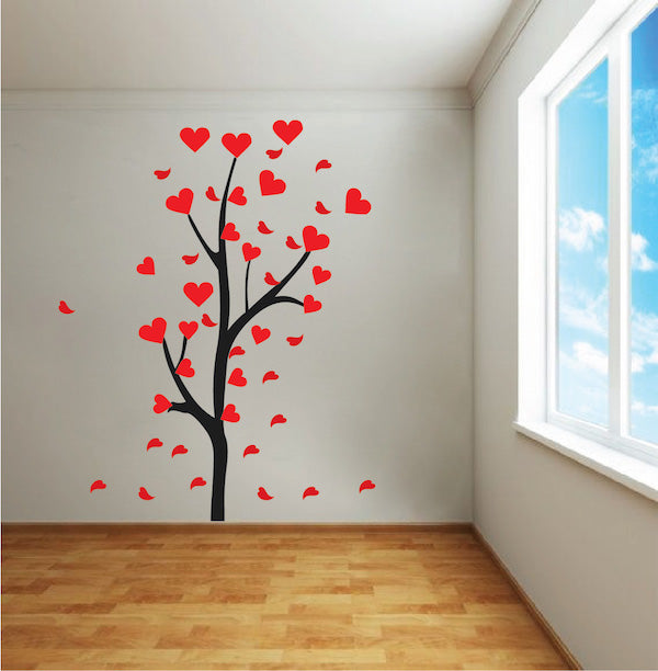Heart Leaf Tree Wall Decal - view 1