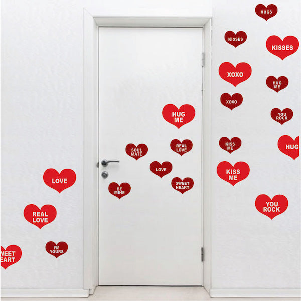 Conversation Heart Wall Decals - Set of 12 - view 1