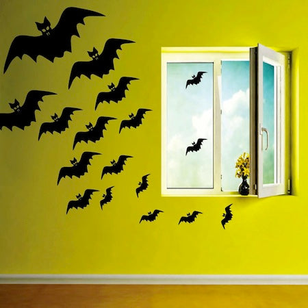 Flying Bat Halloween Wall Decals