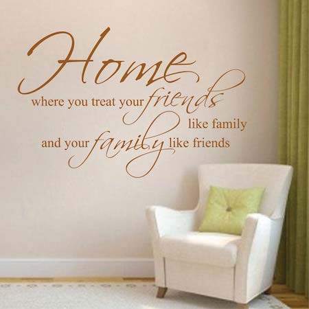 Treat Friends Like Family Wall Quote Decal - view 2