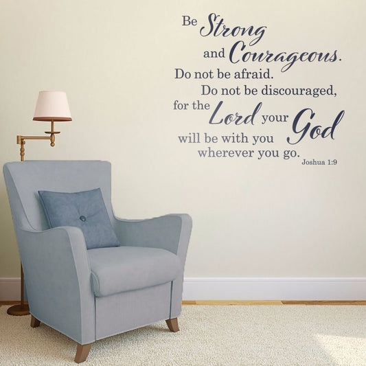 Be Strong And Courageous Church & Ministry Wall Decal