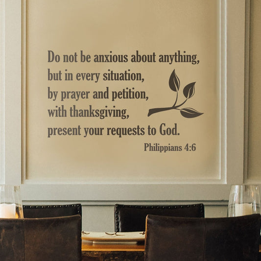 Be Anxious For Nothing Wall Decal