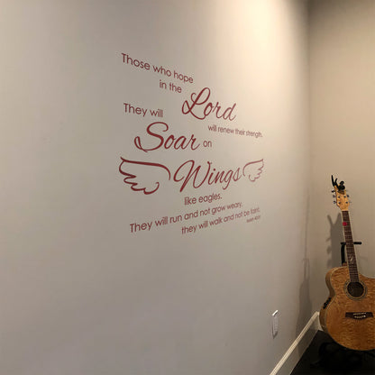 Christian Inspiration Wall Decal – Strength & Faith