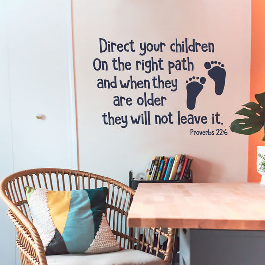 Christian Family Wall Quote Decal – Guidance & Faith