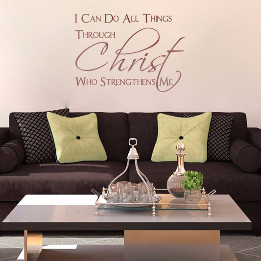 Christian Wall Quote Decal – Faith & Encouragement