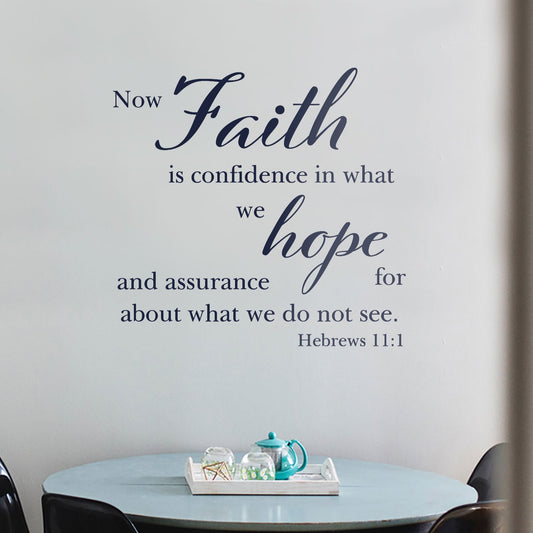Faith Is The Confidence In Hope Wall Decal