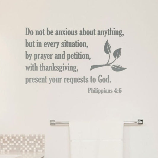 Faith & Peace Christian Wall Quote Decal