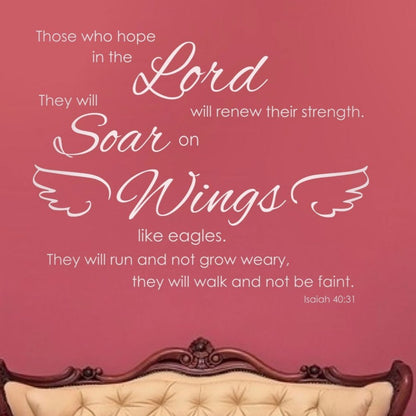 Christian Inspiration Wall Decal – Strength & Faith