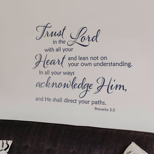 Trust In The Lord Wall Saying Scripture Decal