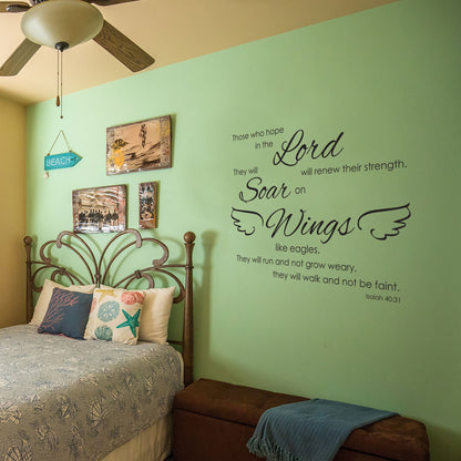 Christian Inspiration Wall Decal – Strength & Faith