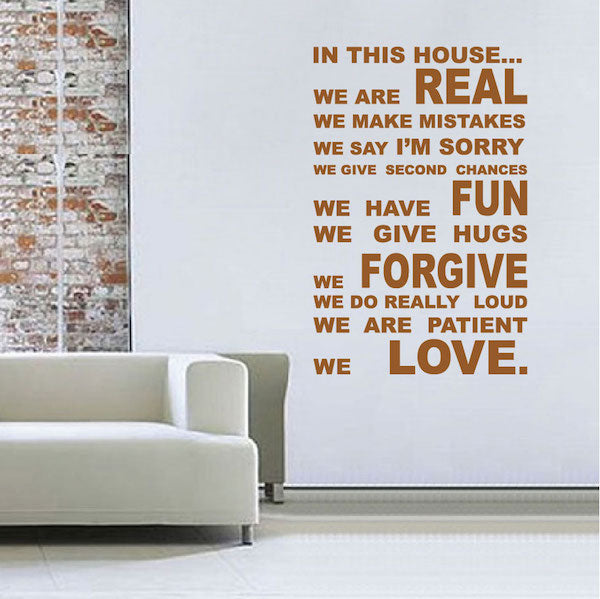 In This House Wall Quote Decal - view 2