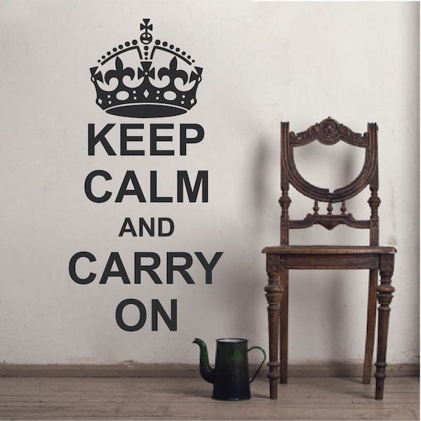 Keep Calm and Carry On Wall Quote Decal - view 1