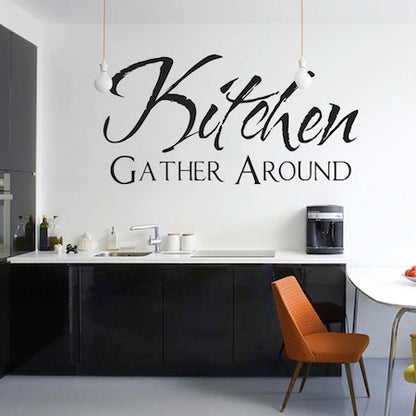 Gather Around Kitchen Wall Quote Decal - view 1