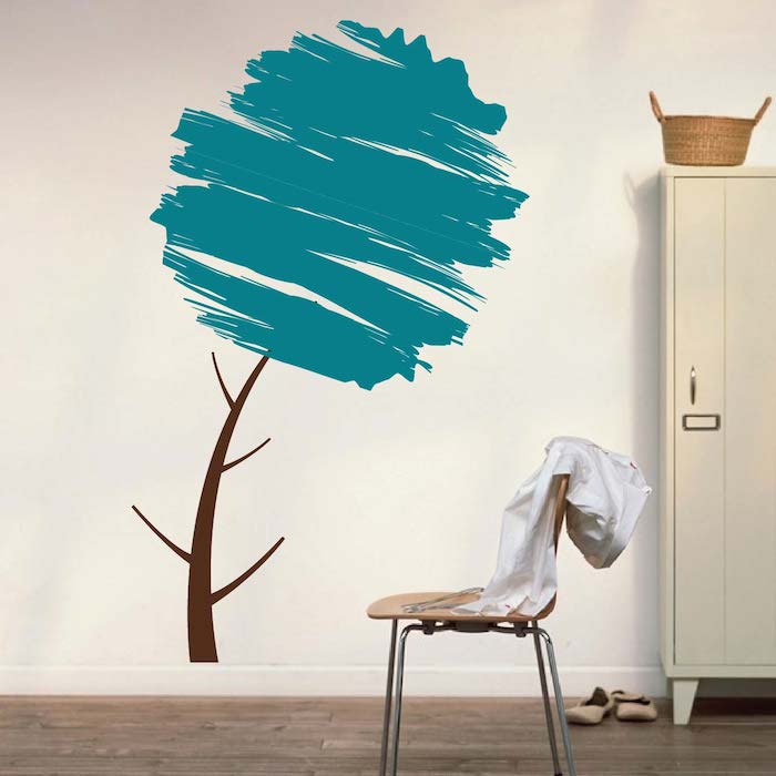 Brushstroke Tree Wall Decal - view 3
