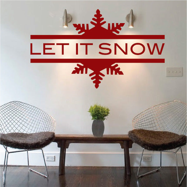 Let It Snow Wall Quote Decal - additional product image