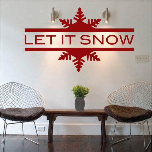 Let It Snow Wall Quote Decal - additional product image