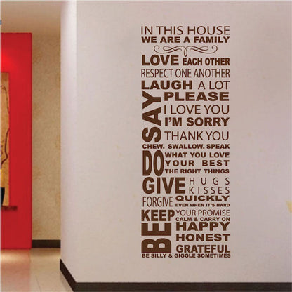 In This House Wall Quote Decal - view 3