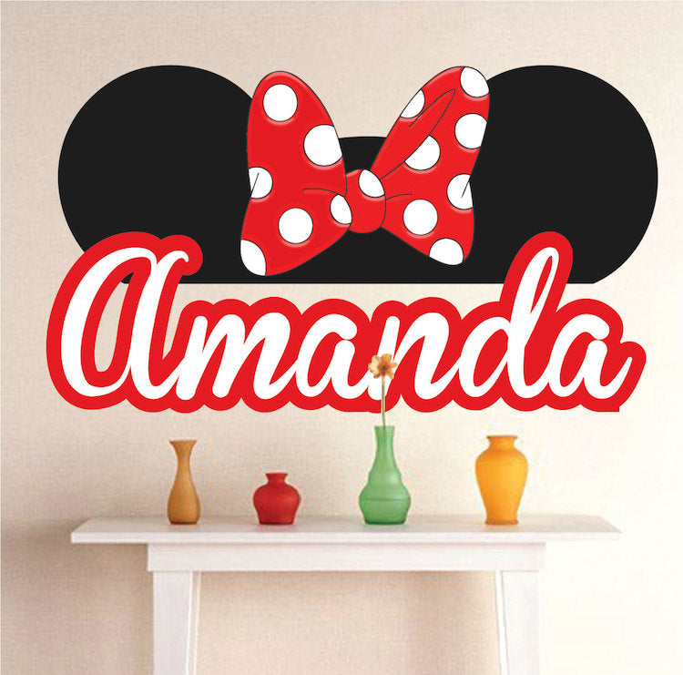 Ears with Bow Decal