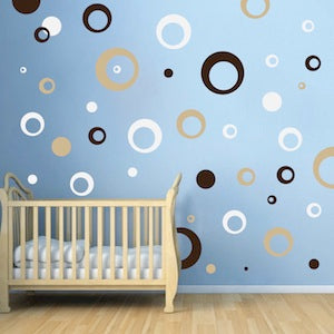 Thick Rings and Dots Wall Decal Set - Design 1 - view 1
