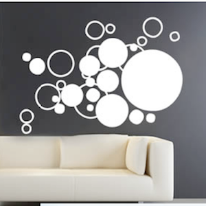 Rings and Dots Wall Decal Set - Design 1 - view 1