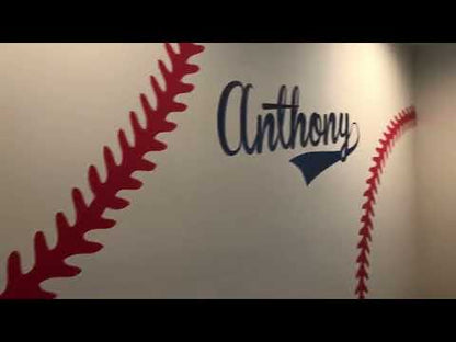 Custom Baseball Stitches Wall Decal — Installation Video