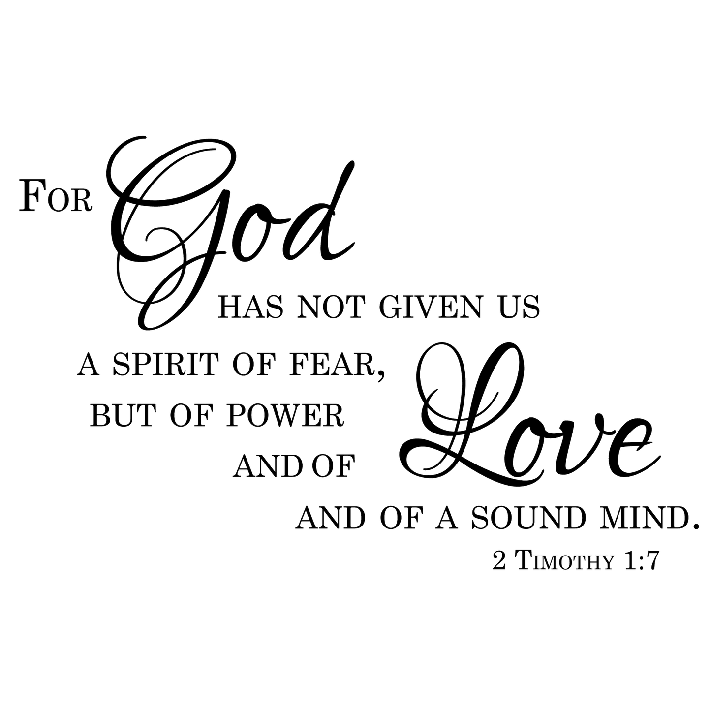 A Spirit Of Power Wall Decal – 2 Timothy 1:7
