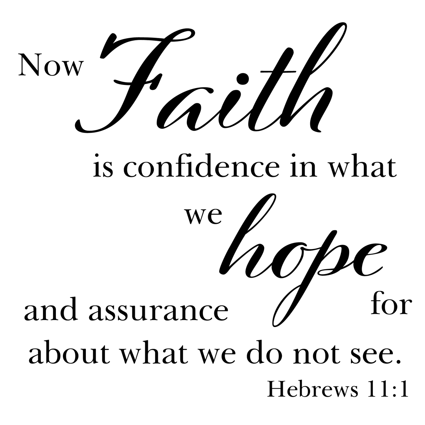 Faith Is The Confidence In Hope Wall Decal