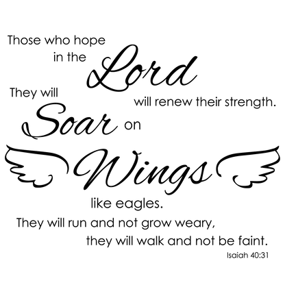 Christian Inspiration Wall Decal – Strength & Faith