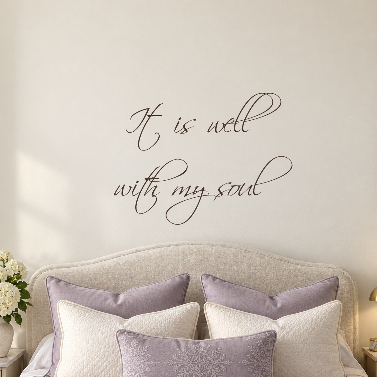 It is well with my soul in Scriptina with one consistent letter size