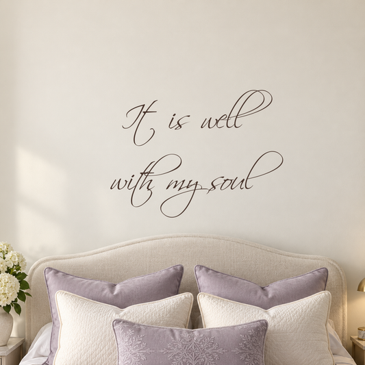 It is well with my soul in Scriptina with one consistent letter size