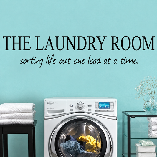 sorting life out one day at a time wall quote decal displayed on a wall
