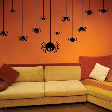 Crawling Spider Halloween Wall Decals