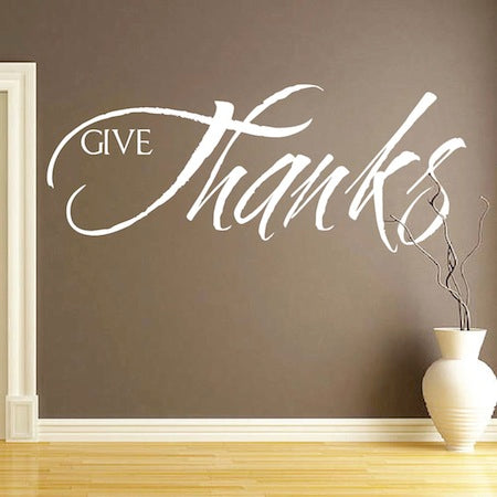 Give Thanks Wall Quote Decal - view 1