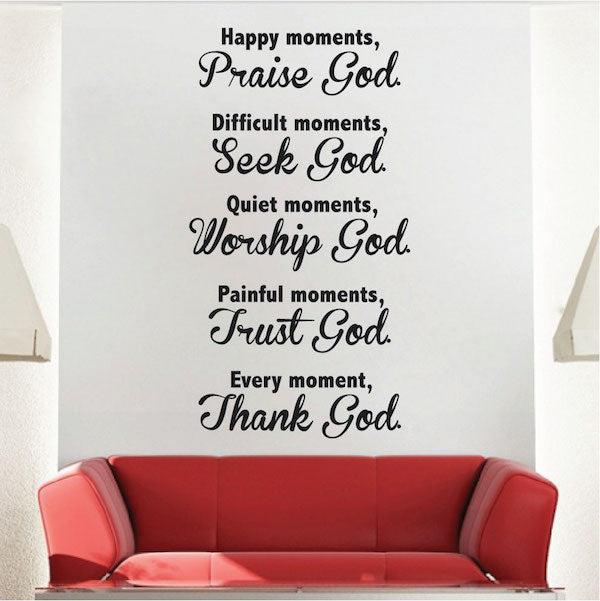 Inspirational Moments Christian Wall Decal