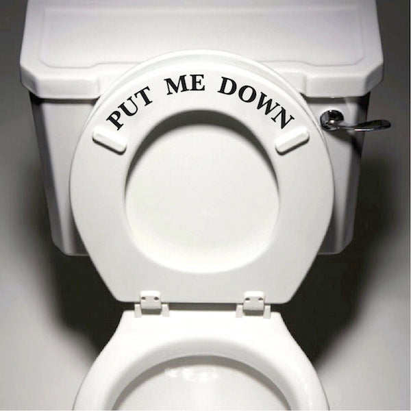 Put Me Down Toilet Seat Decal - view 1