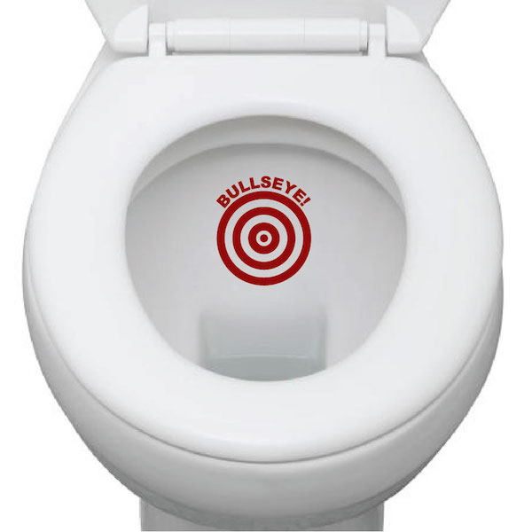 Bullseye Toilet Decal - view 1