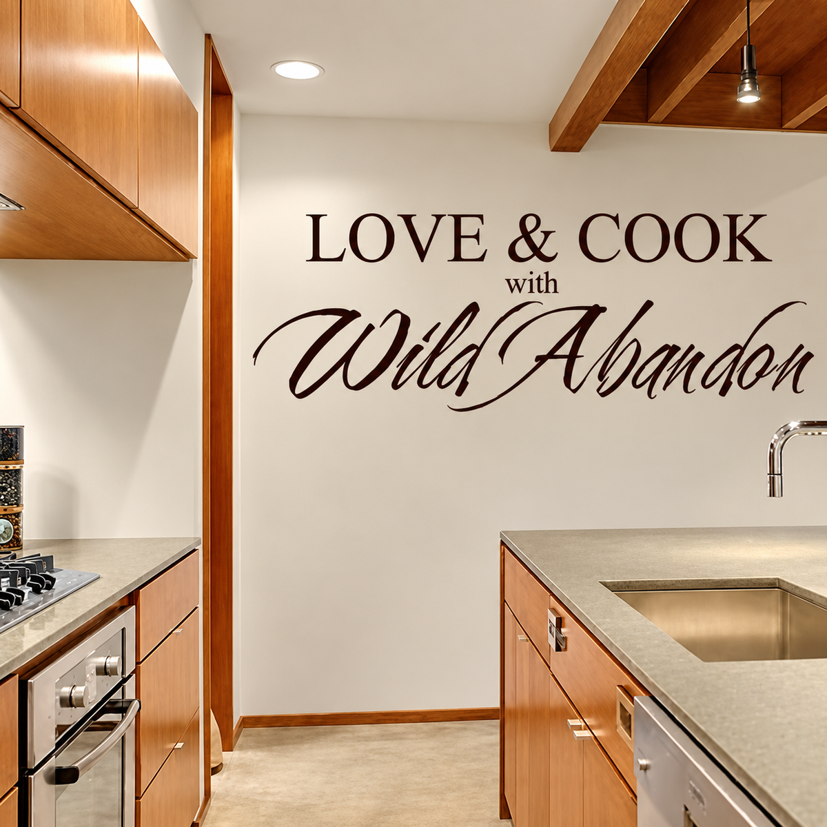 Kitchen Wall Quote Decal on wall