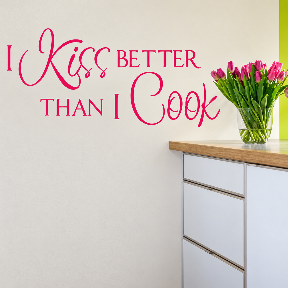Kitchen Wall Quote Decal on wall