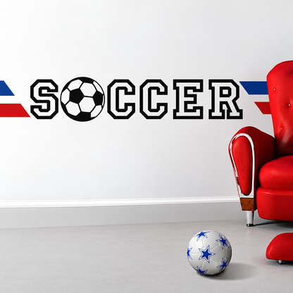 Soccer Wall Quote Decal on wall