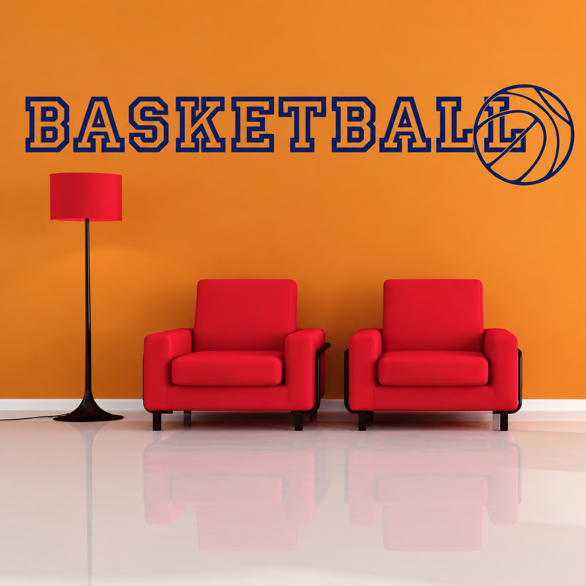 Basketball Wall Quote Decal on wall
