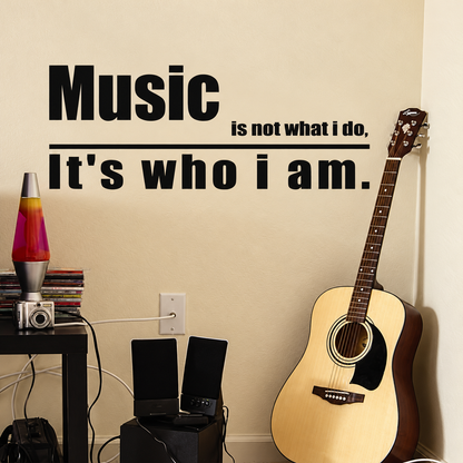 Music Wall Quote Decal on wall