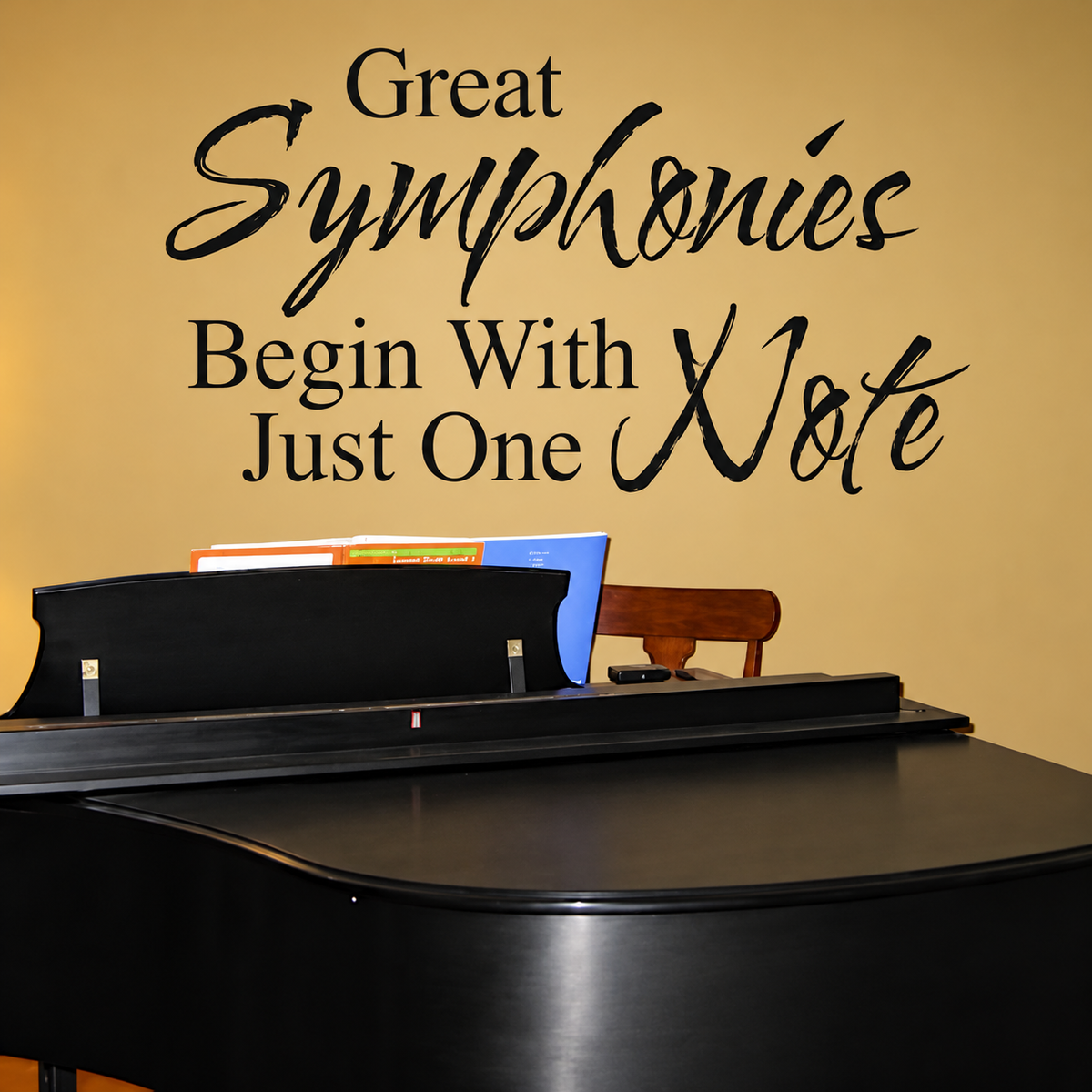 Music Wall Quote Decal on wall