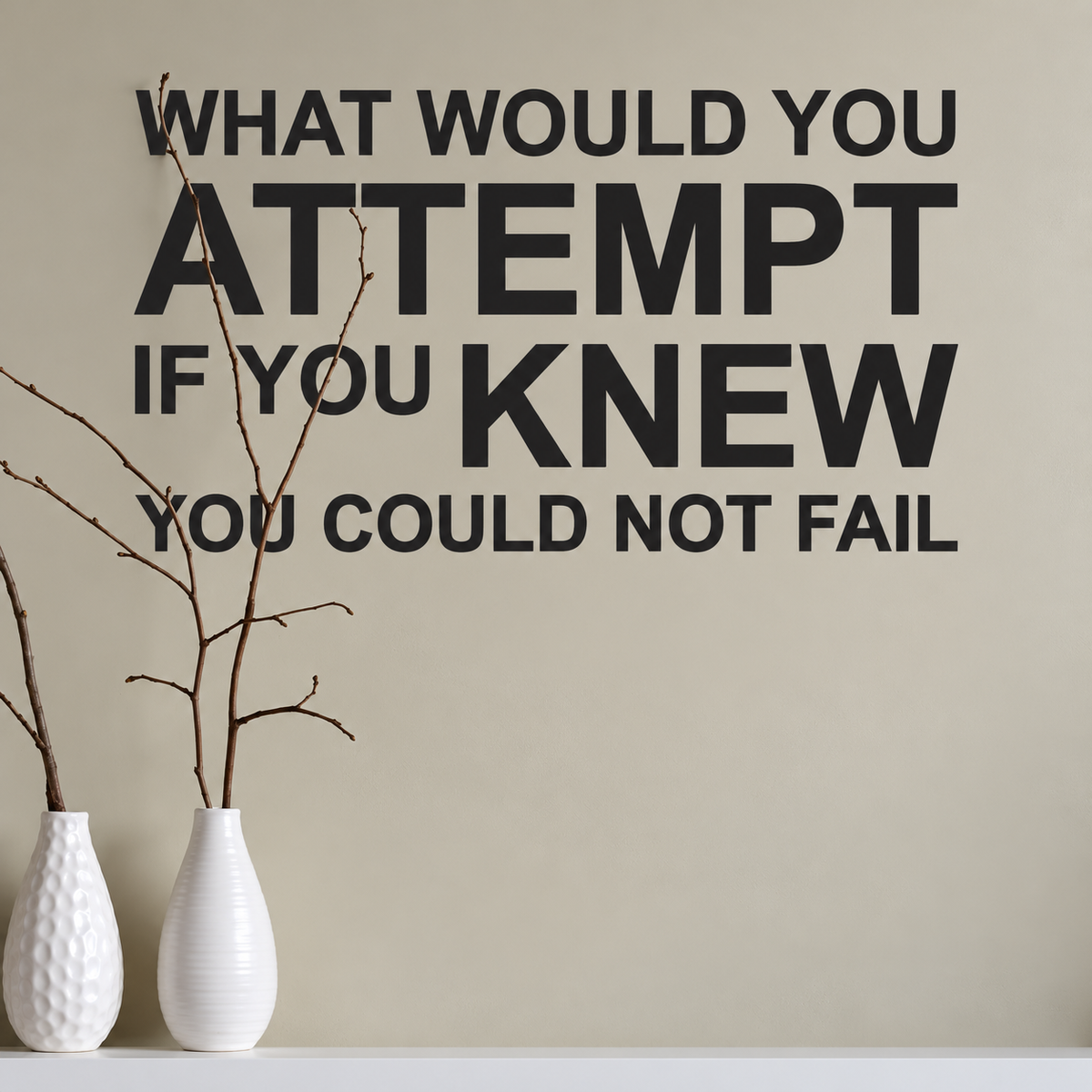 What Would You Attempt Wall Quote Decal on wall