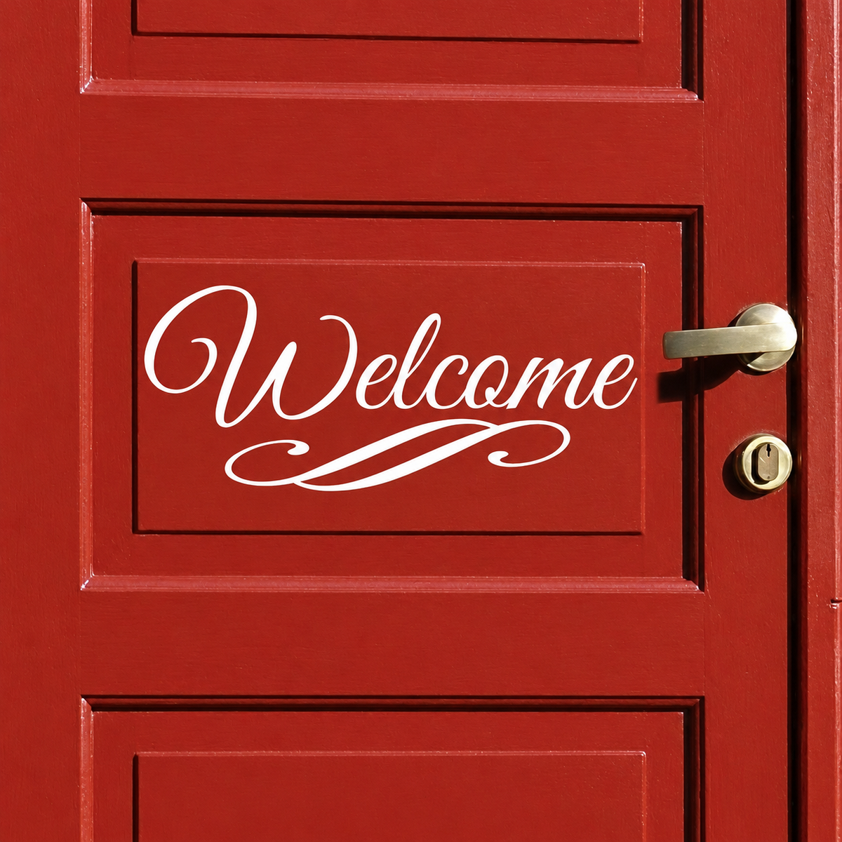 Welcome Wall Lettering Decal on wall