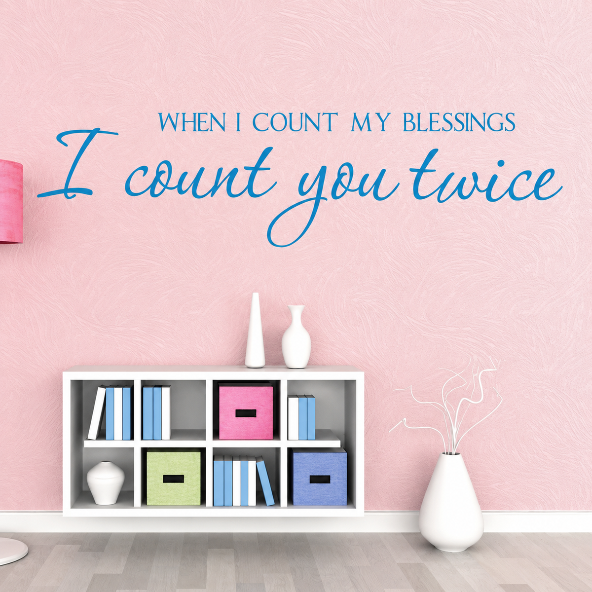 Blessing Wall Quote Decal on wall