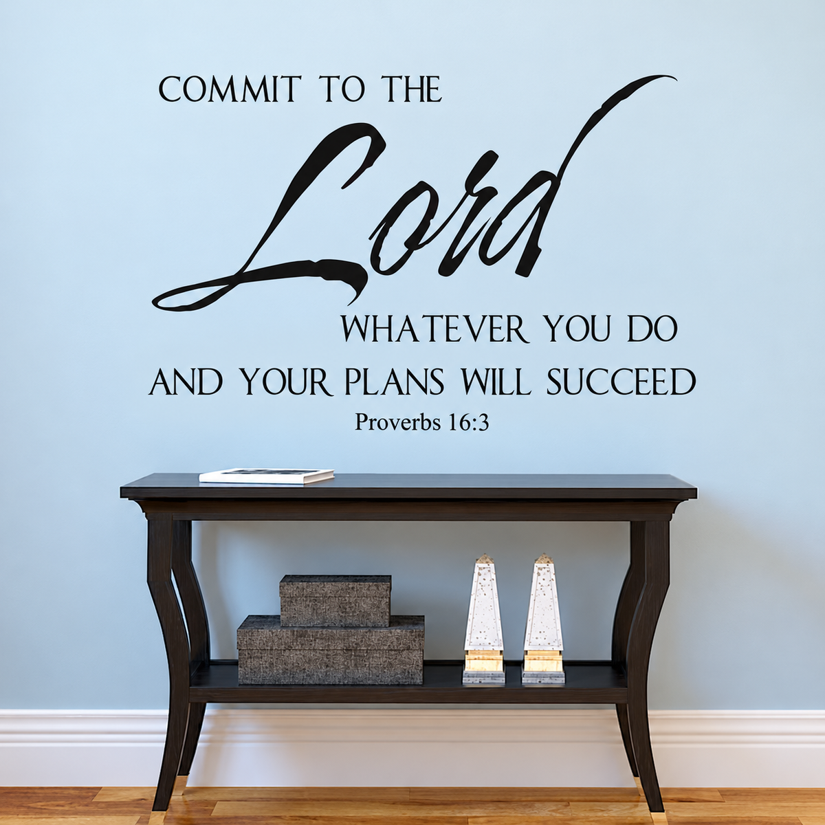 Scripture Wall Quote Decal on wall