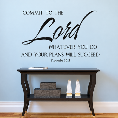 Scripture Wall Quote Decal on wall