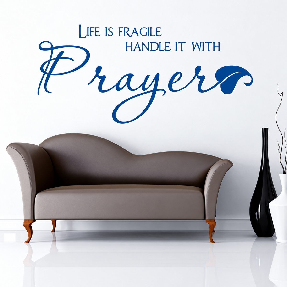 Prayer Wall Quote Decal on wall